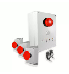 Wireless alert system 900m - 2 emergency buttons, siren, LED flash, stop remotes (DA600+)