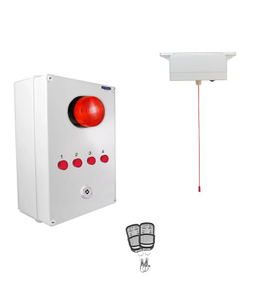 Long Range (900 metre) Wireless Disabled Toilet Alarm with Control Box & 1 Pull Cord (DA600+)