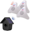 Wireless Driveway & Home Alert kit – 1 Birdbox PIR with Dual Solar Panels, 2 35-Melody Receivers with Battery Backup (DA600+)