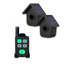 600m Wireless Pager Alarm Kit – 2 Solar Powered PIR Sensors, 4 Channel Pager - 10 Melodies, Vibration and LED indicator (DA600+)