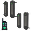 Long Range Wireless Solar Perimeter Infrared Beam Kit (600m) 2 x 1B with Portable Pager Receiver System (DA600+)