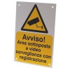 Italian A5 External CCTV Warning Sign