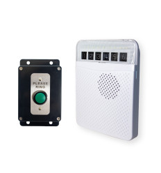 Protect 800: Long-Range 800m Heavy-Duty Wireless Doorbell Kit with Black ‘Please Ring’ Push Button