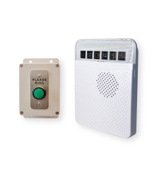 Protect 800 - Long-Range 800m Heavy-Duty Wireless Doorbell Kit with Grey ‘‘Please Ring’’ Push Button