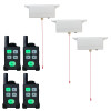 Wireless Portable Disabled Toilet (600 metre) Alert System  with 3 Pull Cords & 4 Pagers (DA600+)