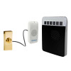 Long Range 800 metre Wireless Doorbell Kit with Brass Push Button (Protect 800) - Black