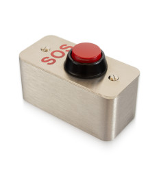 Heavy Duty External Push Button embossed with Red SOS