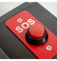 High-Resistance Wireless Button, 800m / Black Enclosure, Universal "Bell" Symbol (PROTECT 800 Range)