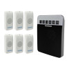 Long Range 800 metre Wireless Doorbell Kit with 6 Push Button (Protect 800) - Black