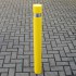 Fixed Yellow Steel 120FY Post & Reflective Stainless Steel  Insert