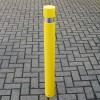 Fixed Yellow Steel 120FY Post & Reflective Stainless Steel  Insert