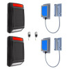 Wireless Gate Contact Alarm (900m) – Long Range  Entry Notification System with 2 Contacts & 2 Solar Sirens (DA600+)