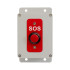 High-Resistance Wireless Button, 800m / Black Enclosure, Red plate with White "SOS" Lettering (PROTECT 800 Range)