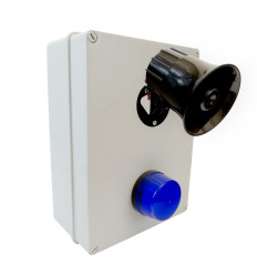 Wireless Lockdown Control Box with Blue Strobe & Loud (118db) Siren