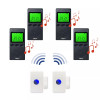 Long Range Wireless Pager Doorbell (700m) – with 2 Push Button/Contacts & 4 Portable Pagers (HEYO)