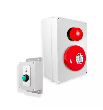 Wireless Warehouse & Industrial Doorbell Kit – Battery Operated Bell & Push Button (PROTECT 800) Wireless Warehouse & Industrial Doorbell Kit – Battery Operated Bell & Push Button (PROTECT 800)