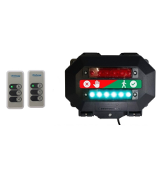 Wireless Entry Traffic Light Kit C with Wall Sign