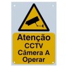 Portuguese A5 External CCTV Warning Sign