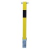 Heavy Duty Yellow Removable Parking & Security Post with Top Mounted Chain Eyelets – Lockable Bollard  (100P)