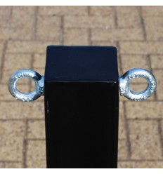 H/D Black 100P Removable Parking Post & Chain Eyelets