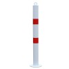 76 mm Diameter, 900 mm High White & Red Bolt Down Bollard (001-2096)