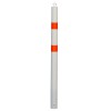 White & Orange Spigot Fixed Bollard 76mm Diameter