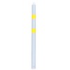 76 mm Diameter White & Yellow Spigot Based Steel Bollard & Eyelet (001-2117)