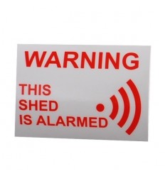 Shed Warning Window Sticker 