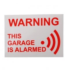 Garage Warning Window Sticker 