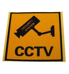 English Language CCTV Window Sticker