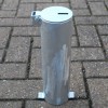 Ground Spigot (lid closed) for the Galvanised 76 mm Diameter Removable Security Post & Chain Eyelet. 