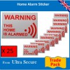 'This Home is Alarmed' Window Sticker Trade Pack