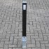 H/D Black 100P Removable Parking & Security Post with Reflective Pads (rear view)